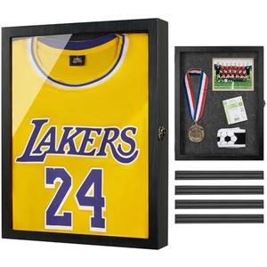 Large Jersey Frame Display Case, Black Shadow Box Frame 13X17 with Slot, for Graduation/Pet/Medal/Coin/Wedding Keepsakes, Anniversary/Birthday/Bridal/Engagement/Wedding Registry/House Warming Gifts