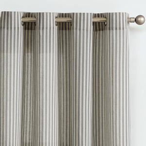 COLLACT Blue and White Striped Curtains 96 Inches Long for Living Room Chalk Striped Pattern Farmhouse Curtains Light Filtering Drapes Rod Pocket Window Curtains, W52 x L96, 2 Panels 