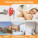 Portable Door Lock Travel Door Locks for Hotel Rooms Apartment Locks Home Security Defender Door Lock Latch Extra Door Locker from Inside Safety Door Locks for Travelers Portable Lock for Door