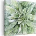PBXBJY Sage Green Wall Decor Plant Canvas Prints Watercolor Floral Poster Wildflower Picture Botanical Painting Modern Farmhouse Bathroom Kitchen Decor (24.00" x 24.00")