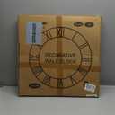LEIKE Large Modern Wall Clocks,24" Gold Metal,Rustic,Round,Silent Non Ticking,Battery Operated Roman Numerals Clock for Living Room/Bedroom/Kitchen Wall Decor-(Gold, 60cm)