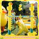 Poen 80" Giant Inflatable Duck Limbo Game for Kids Adults, Funny Large Blow up Yellow Duck Decorations for Summer Indoor Outdoor Pool Beach Tropical Hawaiian Luau BBQ Party Games, Pump Not Included