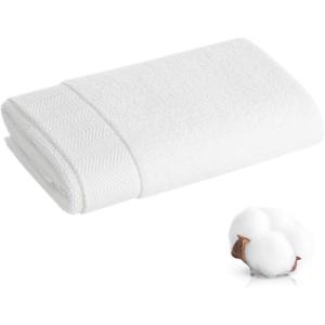 Hand Towel - 100% Cotton White Towel for Bathroom and Gym,Dorm Room Essentials,Soft Hand Towel Set of 1