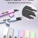 Nicpro 6PCS Pastel Mechanical Pencil Set 0.7 mm, Cute Mechanical Pencils with Comfort Grip with 12 Tubes HB Lead Refill, 3 Eraser, 9 Eraser Refills for Student Writing, Drawing, Sketching- with Case