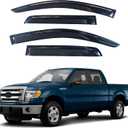 IG Window Visors Rain Guards for 2009-2014 Ford F150, Window Wind Deflectors Vent Shades for 2010-2014 F-150 SVT Raptor Tape-On for 2009 2010 2011 2012 2013 2014 (SuperCrew Cab)