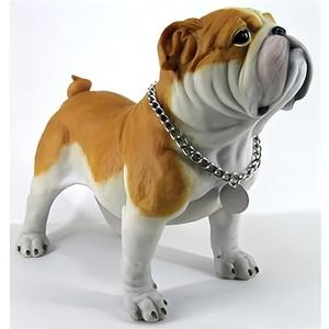 CNFCollection Adorable Standing English Bulldog Puppy Garden Statue, Cute Decorative Resin Figurine for Backyard, Porch, Lawn, Patio for Dog Lovers CNFCollection Adorable Standing English Bulldog Puppy Garden Statue, Cute Decorative Resin Figurine for Backyard, Porch, Lawn, Patio for Dog Lovers