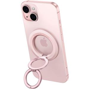 SYNCWIRE for MagSafe Ring Holder, Magnetic Phone Ring Holder Magnet Cell Phone Grip Finger Ring Kickstand Compatible with iPhone 16 15 14 13 12 Pro Max fits MagSafe Accessories (Pink)