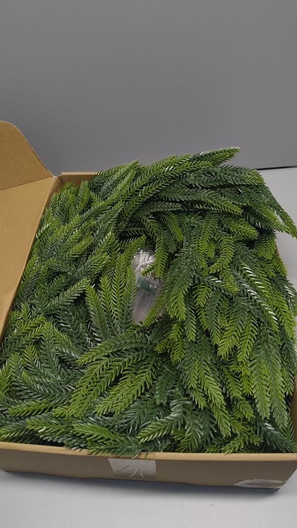 Christmas Norfolk Pine Garlands 6FT, Real Touch Artificial Greenery Garland – Full Evergreen Pine Garland for Mantle, Fireplace, Table, Wall, Stairs & Outdoor Holiday Décor