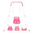 3-in-1 Height Adjustable Baby Swing Set for Ages 1-10 Years Safe & Durable