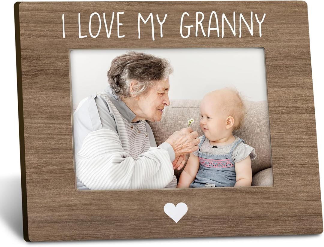 Granny Gifts Picture Frames 8X10, Grammy Gifts for Grandma Photo Frame, Mothers Day Birthday Grammy Gift from Grandkids Grandchildren, I Love My Granny Picture Frame for Tabletop Wall