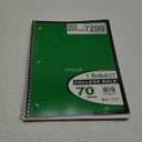 Top Flight Standards 1-Subject Wirebound Notebook, 70 Sheets, College Rule, 10.5 x 8 Inches, 1 Notebook, Green Cover (30072) by Top Flight