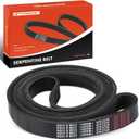 A-Premium Engine Serpentine Drive Belt Compatible with Buick, Chevy, Ford, GMC, Isuzu, Mazda, Olds, Pontiac, Saab & Workhorse Custom Chassis Cars - Equinox, Impala, Camaro, Mustang & More
