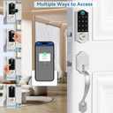 Fingerprint Smart Door Lock for Front Door with Handle Set, App Control, Keyless Entry Keyless Deadbolt, Digital Electronic Touchscreen Keypad, Auto Lock, Satin Nickel