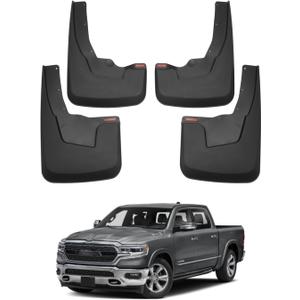 Autorder Mud Flaps Splash Guards for 2019-2022 2023 2024 Dodge Ram 1500 Accessories Mudflap Fender Flares Front and Rear Mud Guard Set 4PCS (with OEM Fender Flares, NOT Classic or TRX Models) (19-24 With OEM Fender Flares)