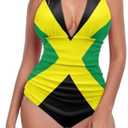 TOFRIMADE Swimsuit Women Tummy Control One Piece Bathing Suit Ruched Slimming Swimsuits Halter Backless Swimwear L