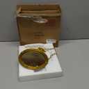 NIKKY HOME Shabby Chic Small Wall Mirrors Decor Decorative Metal Framed Hanging Round Mirror Vintage Rustic with Sparrow for Bathroom Living Room Office, Rustin Gold (12.6"L x 6.7"W)