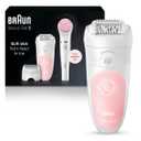 Braun SE5-895 Epilator, Hair Removal Device, Epilator for Women, Includes Shaver and Facial Cleansing Exfoliator Brush Attachments, Waterproof, Cordless and Rechargeable