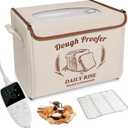 Folding Bread Proofing Box - Foldable Dough Proofer Boxs, with 6-speed 50-131 Temp Control & 9-speed 48H Timer, Fermentation box for Sourdough, Pizza, Yogurt, Kombucha