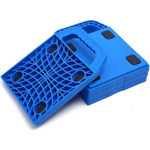 RV Jack Pads with The Easy-Grip Handle Effective in Preventing Jacks from Sinking Camper Jack Pads Blue Pack of 2