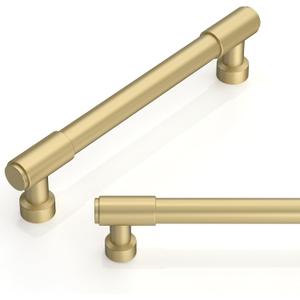 10 Pack Brushed Gold Cabinet Pulls 5 Inch(128mm) Kitchen Cabinet Handles Cabinet Hardware for Drawer Pulls