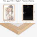 30x40 Frame Natural Woodgrain,Rustic 40x30 Picture Frame, Art Pic Hanging Poster Frame, 30 by 40 Gallery Family Concert Portrait Photo Frame Anniversary/Birthday/Wedding/Thank you/Christmas Gift