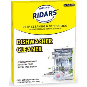 Dishwasher Cleaner - Dishwasher Cleaner and Deodorizer, Remove Limescale and Odor, 24 Tablets