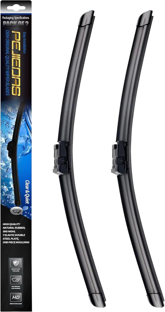 2 x OEM Quality Wiper Blades for Volkswagen Jetta 2005 2010/Volkswagen GTI 2006-2013, OE Genuine Style (24" + 19" Front Wiper Blades)