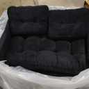 MAXYOYO Convertible Sofa Bed, Pull Out Loveseat Sleeper Sofa, 2 in 1 Folding Couch Bed, Fold Out Floor Couch with Pillows for Living Room Bedroom Lounge, Black