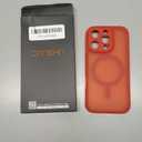 CANSHN Magnetic Compatible with iPhone 16 Pro Case, Upgraded [Full Camera Protection] [Compatible with Magsafe] [Translucent Matte] Shockproof Protective Phone Case Cover 6.3 Inch - Red