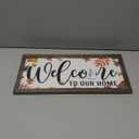 EDCTO Rustic Wall Hanging Plaque, Farmhouse Wooden Wall Signs with Motivational Bible Quote, Christian Decor for Office Bedroom Living Room, In Everything Give Thanks 1 Thessalonians 5:18 Sign (color 08)