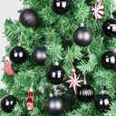 24ct Christmas Balls Ornaments, 2.36 Inch Christmas Tree Balls Ornaments, Decorative Baubles Decorations for Xmas Tree Decor Holiday Party, Black