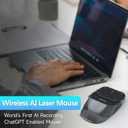 2026 Upgraded AI Voice Smart Mouse - Wireless Speech to Text Mouse with Real-Time Translation, Rechargeable Silent Optical Mouse for Laptop PC, Compatible with Windows & Mac OS (Black)
