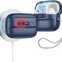 ESR for AirPods Pro Case (2023/2022/2019, 2nd/1st Gen), Compatible with Airpods Pro 2 (USB-C/Lightning Cable), MagSafe Ready, Magnetic Lid Lock, Full Drop Protection Cover with Lanyard, Navy Blue