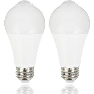 CICINY Motion Sensor Light Bulbs - 12W(100-Watt Equivalent), Outdoor/Indoor Motion Light Bulb Led A19 E26 5000K Daylight 1100LM, Dusk to Dawn Security Bulbs for Porch Hallway Basement Garage 2 Pack