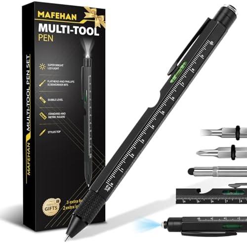 Gifts for Men Who Have Everything – MAFEHAN 9-in-1 Multitool Pen with LED Light, Valentines Day Gifts for Him, Cool Gadgets & Gifts for Dad, Husband, Grandpa