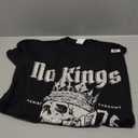 No Kings Since 1776 Skull T-Shirt (Small, Black)