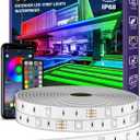 AILBTON 100ft Outdoor LED Strip Lights Waterproof, IP68 Outside Led Light Strips Waterproof with Bluetooth App Remote Control, Music Sync RGB Exterior Led Rope Lights, for Balcony, Deck, Roof, Garden, Pool