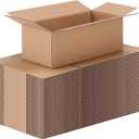 CRUGLA 40 Packs 8x4x3 Shipping Boxes for Small Business, Corrugated Cardboard Boxes Bulk for Shipping Packing Mailing