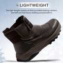Snow Boots for Men Waterproof Winter Boots with Arch Support Lightweight Outdoor Casual Boot (Black)