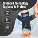 NeoTium Ankle Brace for Women & Men with Hot & Cold Pack  Adjustable Compression Wrap for Sprained Ankle, Achilles Tendonitis & Plantar Fasciitis Relief, Stabilizer for Volleyball & Basketball (S/M)