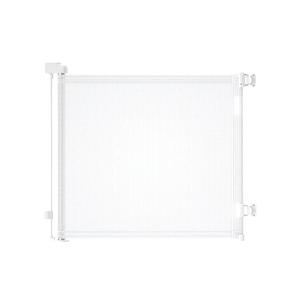 Retractable Baby Gate for Doorways and Stairs, Mesh Safety Gate for Pet, Indoor & Outdoor Use, One-Hand Operation, Easy Installation, 33.6" Tall, Expands to 55" Wide（White,33.6"x55")