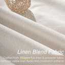 Topfinel Cream Linen Blackout Curtains 84 Inch Long for Bedroom Living Room, Ivory Pinch Pleat Back Tab Full Blackout Drapes Farmhouse Boho Curtains for Window, White Neutral Curtains 52" X 84" 7 FT