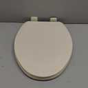 Centoco Heavy-Duty Elongated Toilet Seat, Wood Core with Scratch-Resistant Plastic Finish, Won't Crack or Fade, Residential, Made in the USA, DSAMAZ9-106, Bone