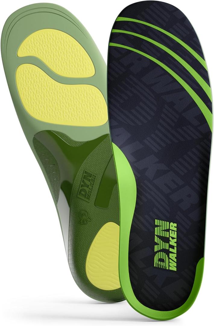 Arch Support Inserts, DynWalker Metatarsal Pads,Relief Plantar Fasciitis,Flat Feet,Overpronation,Heel Bone Spur,Green,S (S: ( Women 7.5-8.5 ))