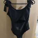 AI'MAGE One Piece Swimsuit Women 2025 Tummy Control Bathing Suits Cutout Scoop Neck Swimwear Push Up Swim Suit, S