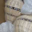 Baquler Hanging Rattan Woven Hot Air Balloon Decor,3 Pcs,Large