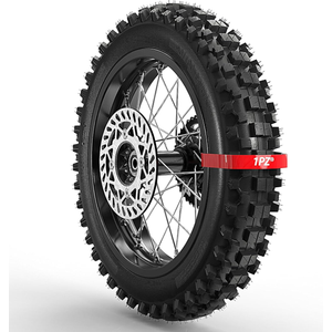 1PZ WR2-SNX 12mm Axle 14" Rear Wheel Rim Tire Assembly 90/100-14 Tire Replacement for 125cc 140cc 150cc 160cc Pit Dirt Bike KLX65 Apollo Kayo TT 125 140 Includes Brake Rotor and 480-41T Sprocket
