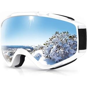 Findway Ski Goggles OTG - Over Glasses Snow/Snowboard Goggles for Men, Women & Youth - 100% UV Protection