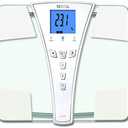 TANITA's BF-684W Digital Body Fat & Body Water Scale - Multi-Frequency BIA - BMI Monitor - 440 lb Capacity - Tempered Glass Platform - Athlete & Guest Modes - Japan Technology