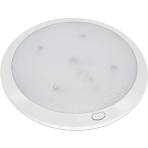 Dream lighting 12volt LED Panel Ceiling Dome Light Fixture with Switch for RV Motorhome & Marine-8.5 Inches, with Memory Function, Cool White & Blue
